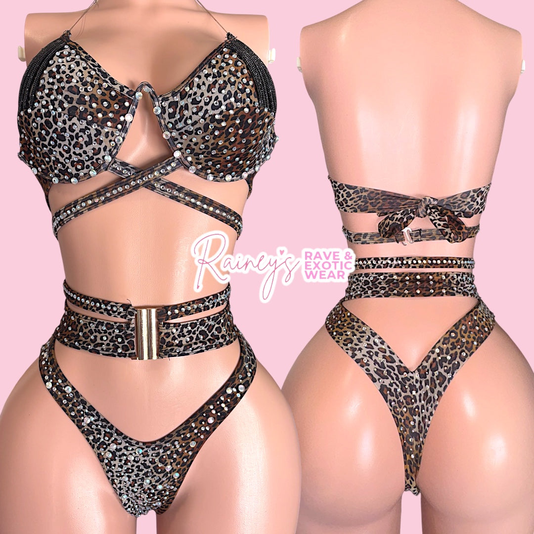 Cheetah Print Bra Set