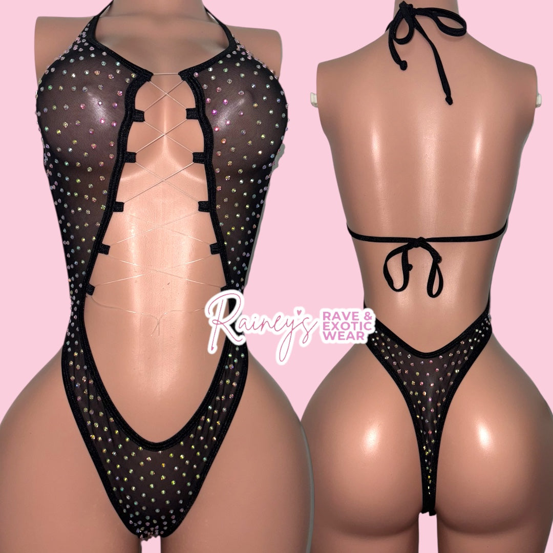 Black Aaliyah Sheer Set