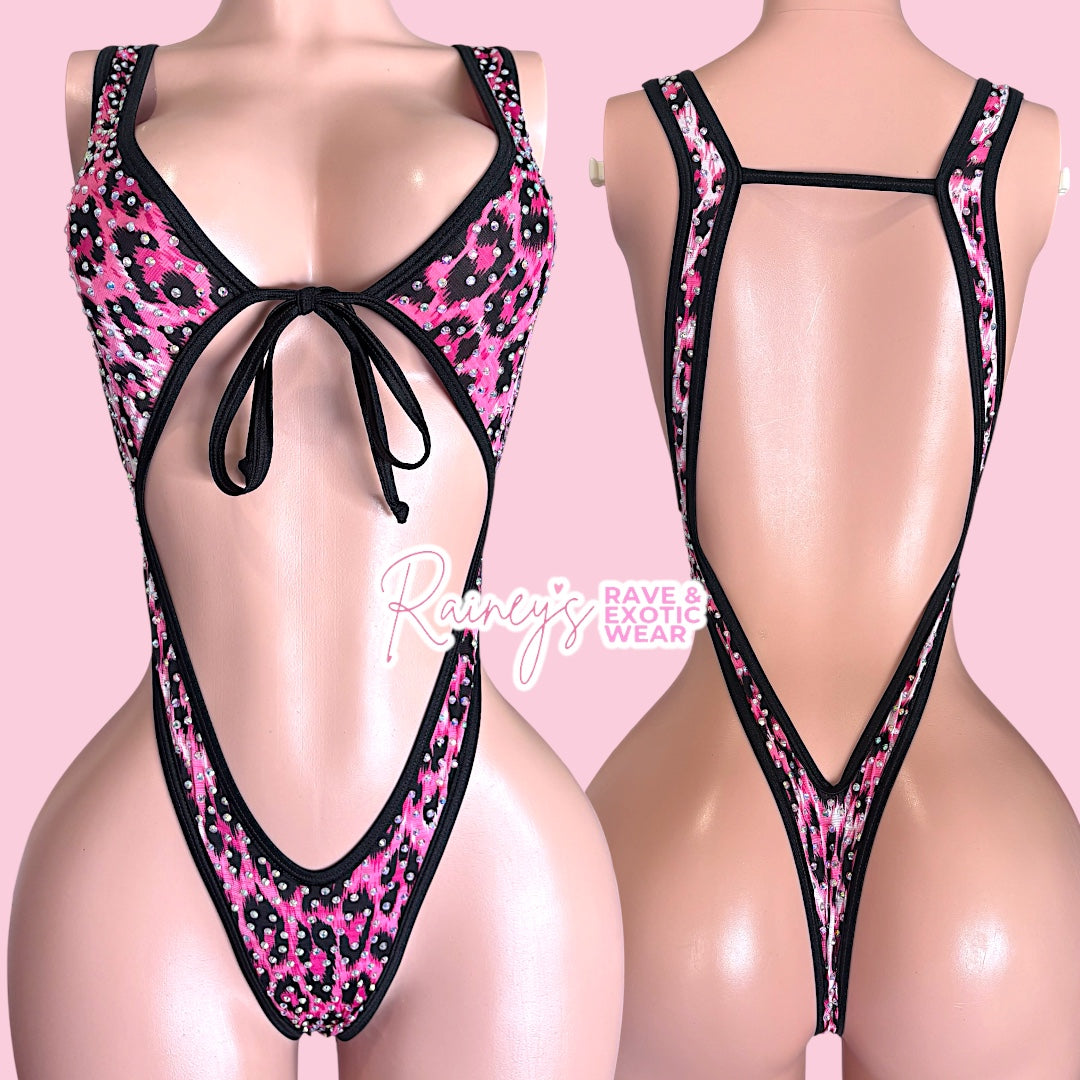 Pink Cheetah Print Angel Set