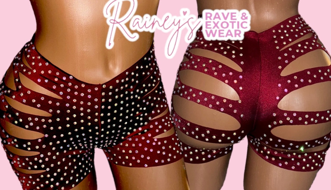 Maroon Cut Shorts Only