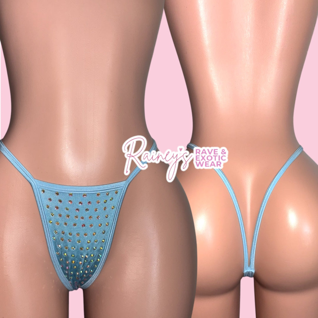Blue Aub Thong Only