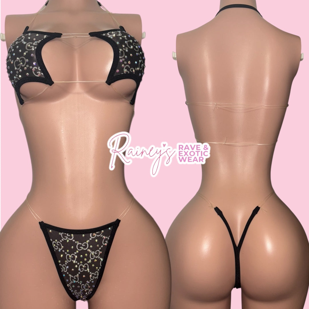 Black/White GG Star Top Micro Set