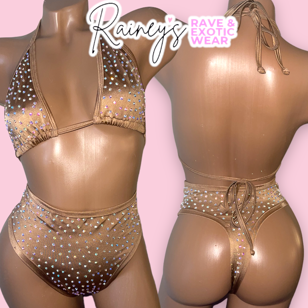 Brown High Waist Set