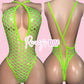 Green Fishnet Bayli Set