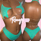 Mint Star Top Thong Set