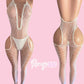 White Fishnet Set