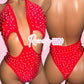 Red Cut Out Selena Set