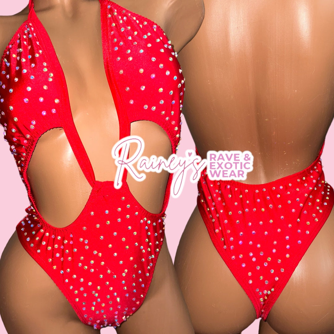 Red Cut Out Selena Set