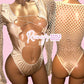 Tan Fishnet Sleeve Set