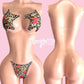 Cheetah Print Rose Star Top Micro Set