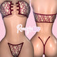 Maroon/Cream Dior Tube Top Micro Set