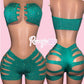 Mint Tube Top Cut Shorts Set