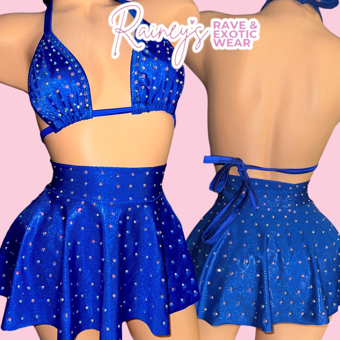 Blue Skirt Set