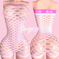 Barbie Pink Fishnet Romper Set