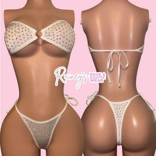 White Double Tie Set