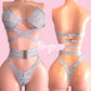 Silver Bra Set