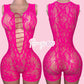 Pink Lace Romper Set