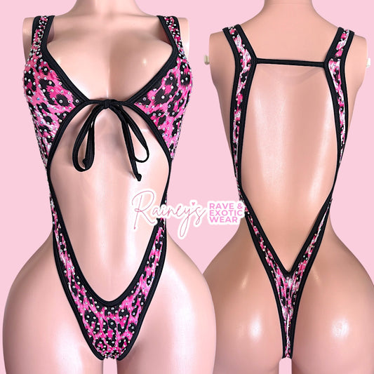 Pink Cheetah Print Angel Set