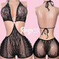 Black Oring Fishnet Set