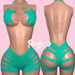 Mint Star Top Cut Shorts Set