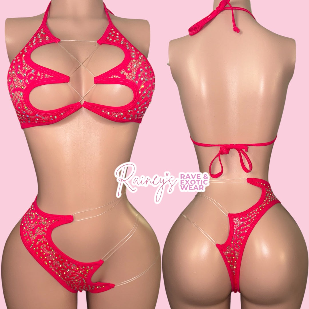 Pink Lace Jasmine Set