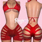 Red OG Cut Shorts Set