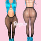 Blue/Black Fishnet Tights Set