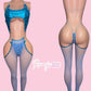 Blue Fishnet Set