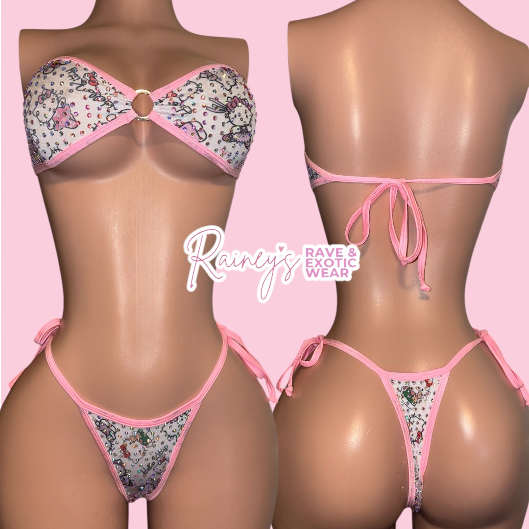 Hello Kitty Print Double Tie Set