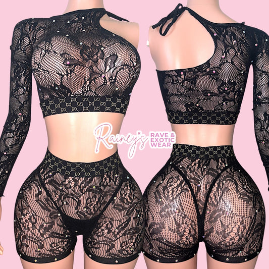 Black Fishnet GG Set (AS IS)
