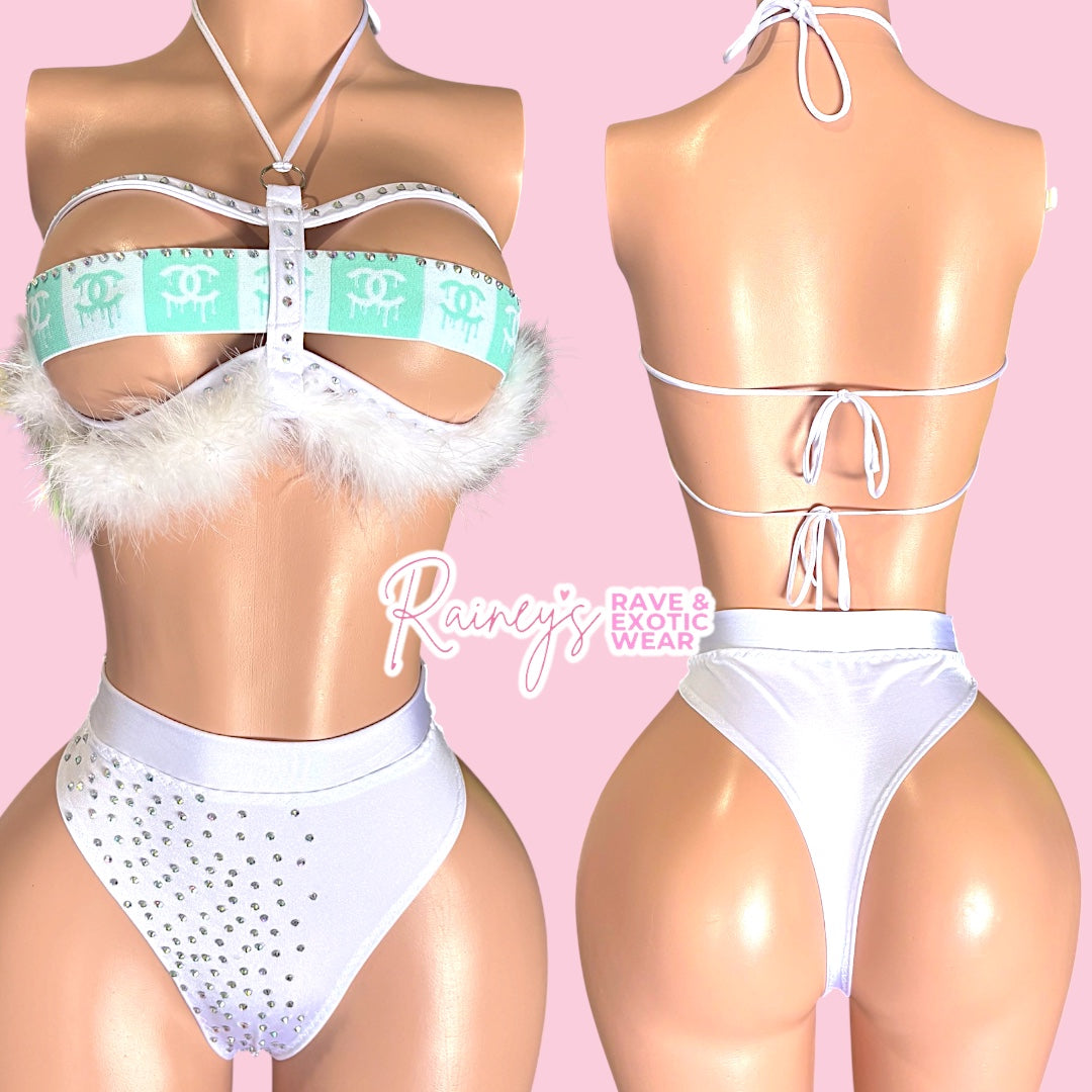 White/Blue Chanel Set