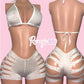 White Og Cut Shorts Set
