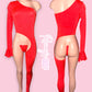 Red One Piece One Leg Set