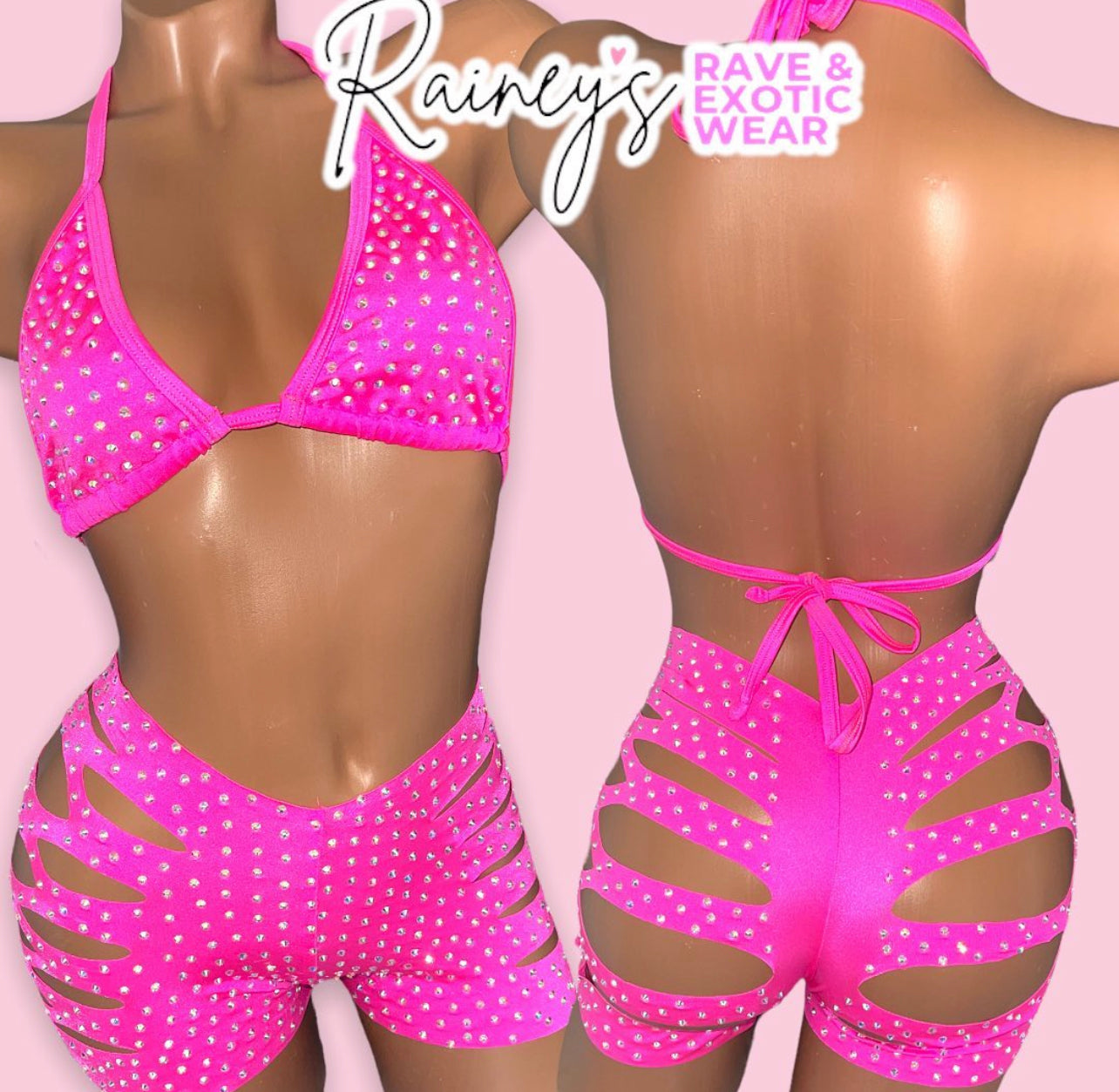 Pink (Dark) OG Cut Shorts Set