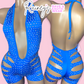 Blue (Dark) One Piece Cut Shorts Set